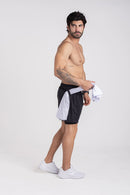Shorts Compressão Dual Fit Zerun Fitness - Preto