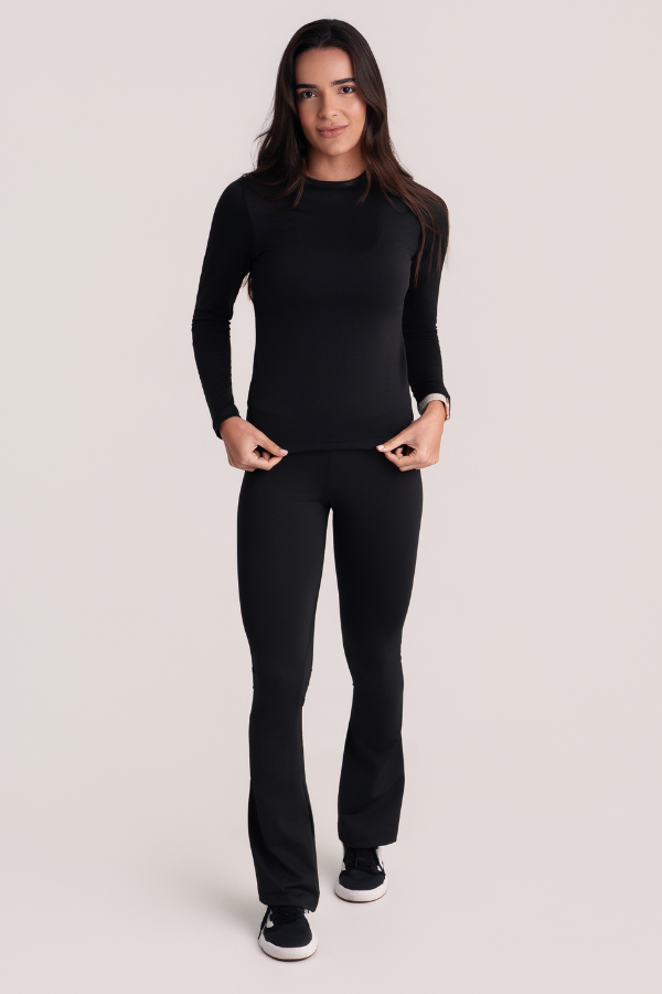 Blusa Térmica Peluciada Feminina Thermal Core Preta