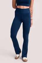 Calça Flare Fitness Feminina Flow Azul