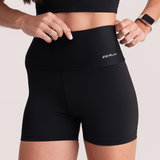 Short Fitness Feminino Swift Preto Cintura Alta Zero Transparência