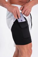 Shorts Dry-Fit 2 em 1- Branco