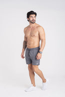 Shorts Dry-Fit 2 em 1 - Cinza