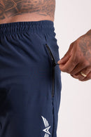 Calça Elast Fit Black White - Azul