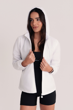 Jaqueta Corta Vento Feminina Forrada Origin Shield Branca