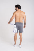 Shorts Dry-Fit 2 em 1 - Cinza