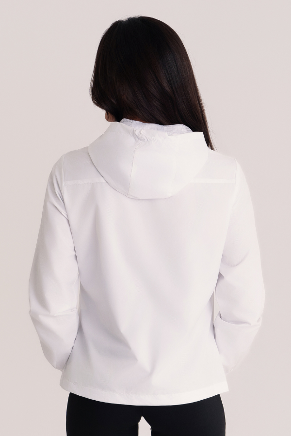 Jaqueta Corta Vento Feminina Forrada Origin Shield Branca