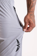 Calça Elast Fit Black White - Cinza