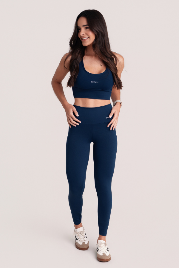 Conjunto Feminino Top + Legging Signature Azul