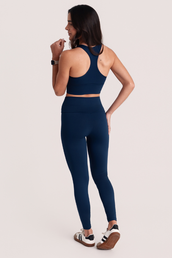 Conjunto Feminino Top + Legging Signature Azul